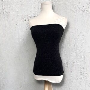 Le chateau y2k going out Elegant Black Strapless Top sparkley S whimsigoth glam